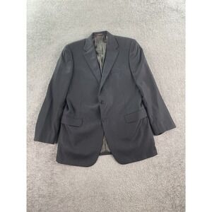 Hickey Freeman Suit Jacket 42 L Gray Wool Solid Loro Piana Italy Designer Luxury